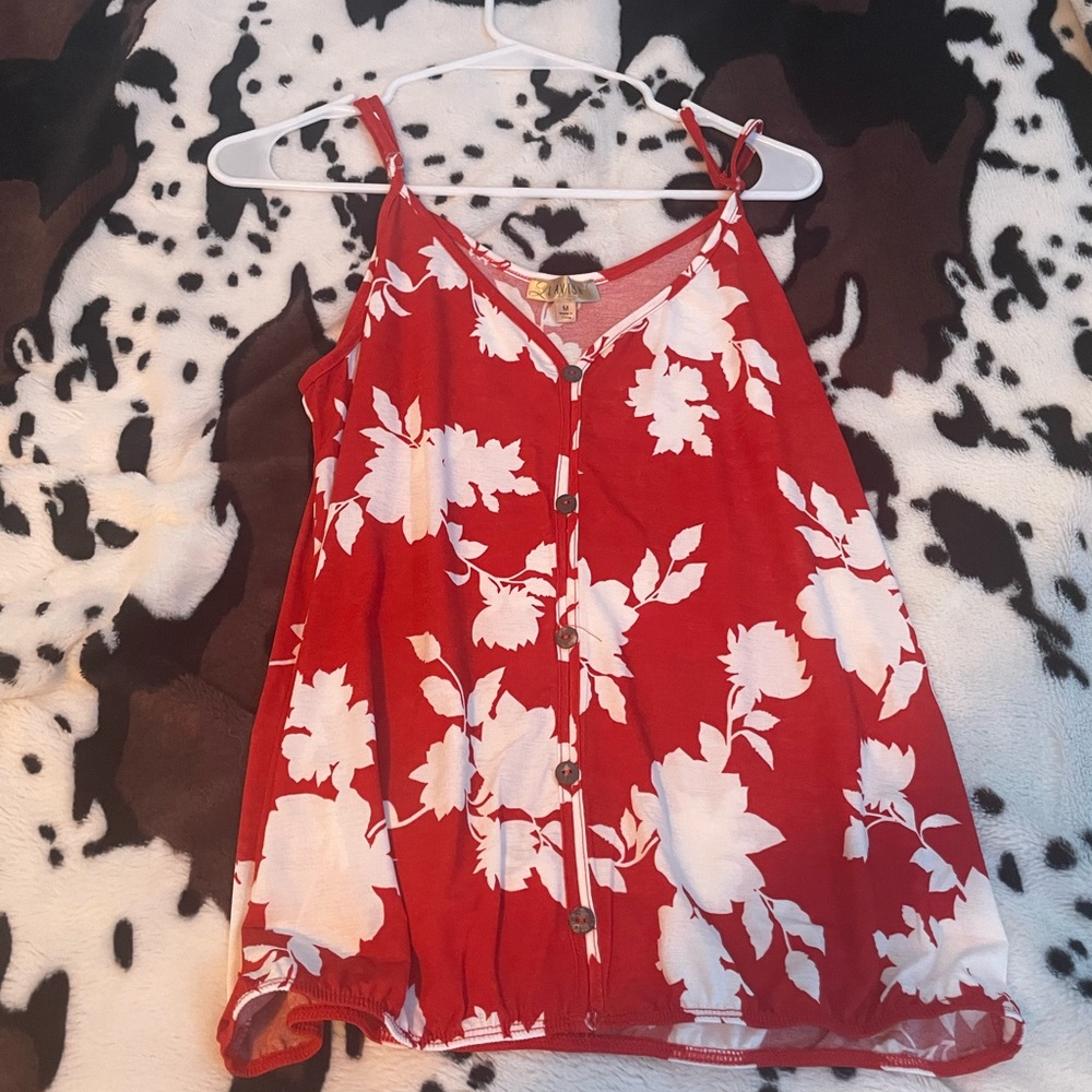 Lavish floral tank top.